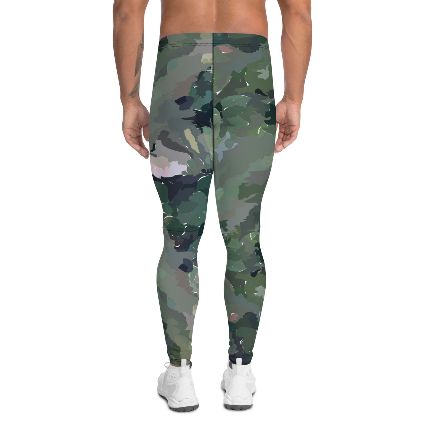 Men's Green Painted Leggings