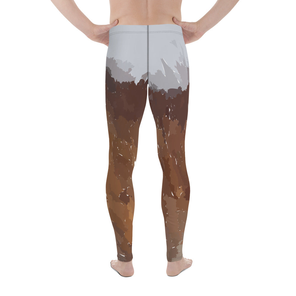 Men's Beige Painted Leggings