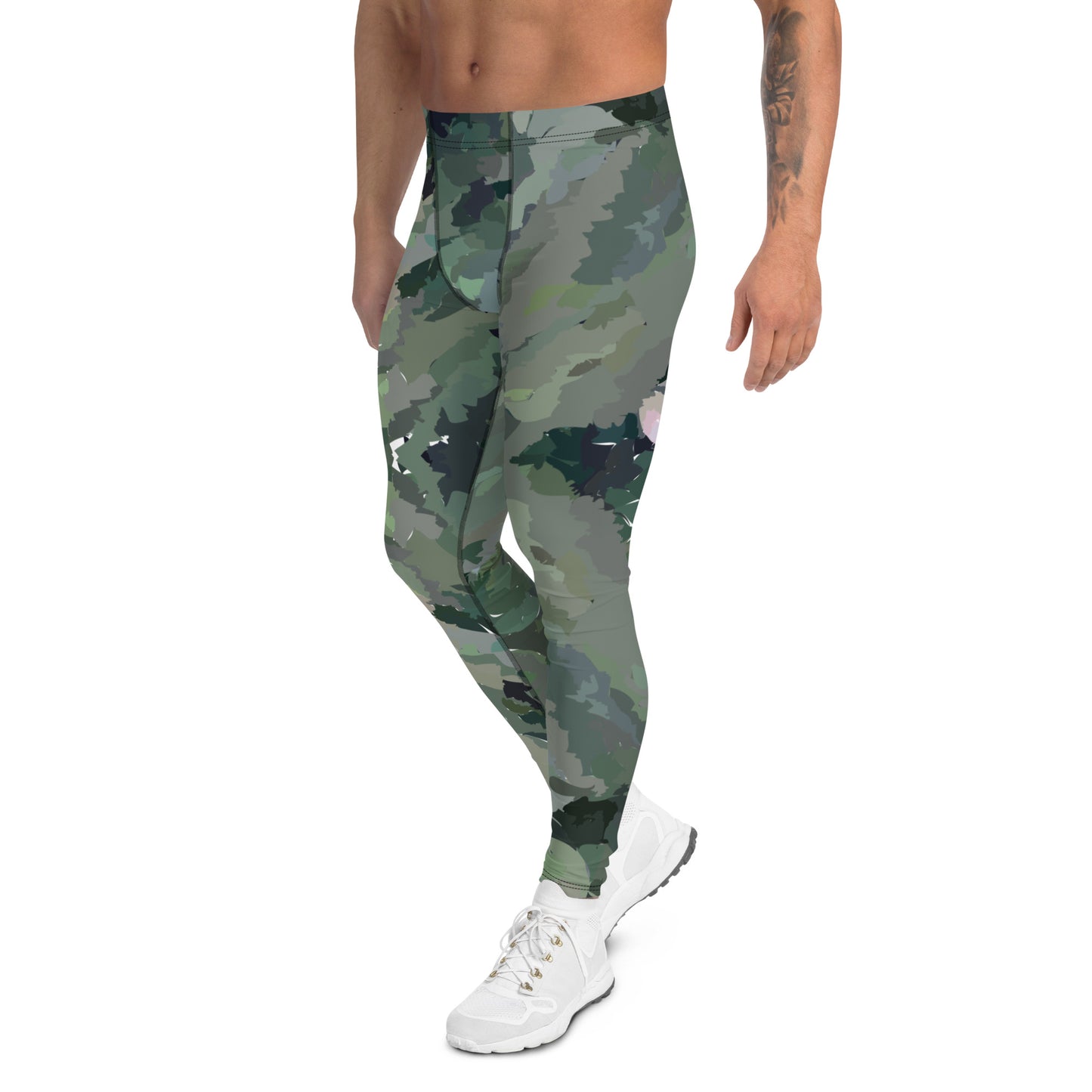 Men's Green Painted Leggings