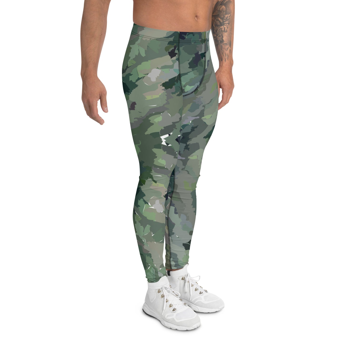 Men's Green Painted Leggings