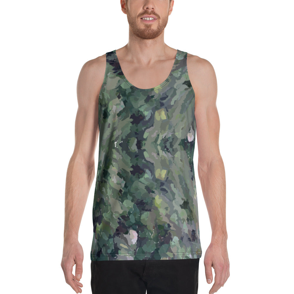 Green Painted Tank Top